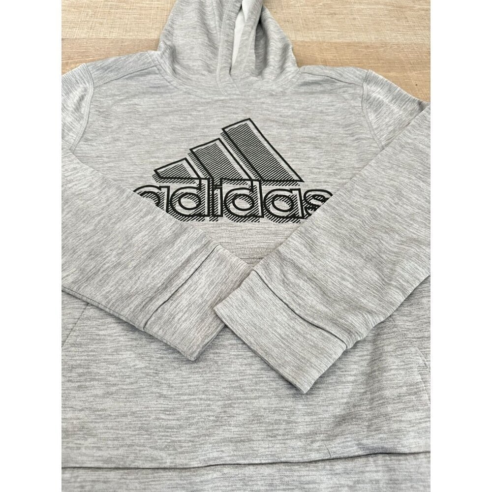 Adidas Grey Hooded Sweatshirt - Picture 4 of 6